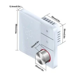 Smart Wifi θερμοστάτης χώρου προγραμματιζόμενος εβδομαδιαίος χωνευτός ΒΗΤ 18W θέρμανσης με ξηρή επαφή λευκός Tuya Smart & Smart Life