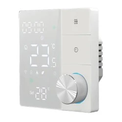 Smart Wifi θερμοστάτης χώρου προγραμματιζόμενος εβδομαδιαίος χωνευτός ΒΗΤ 18W θέρμανσης με ξηρή επαφή λευκός Tuya Smart & Smart Life