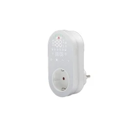 Smart Wifi ψηφιακός θερμοστάτης πρίζας EGER BHT 12W 16Α τύπου Suko με οθόνη λευκός