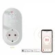 Smart Wifi ψηφιακός θερμοστάτης πρίζας EGER BHT 12W 16Α τύπου Suko με οθόνη λευκός