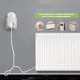 Smart Wifi ψηφιακός θερμοστάτης πρίζας EGER BHT 12W 16Α τύπου Suko με οθόνη λευκός