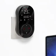 Smart Wifi ψηφιακός θερμοστάτης πρίζας EGER BHT 12B 16Α τύπου Suko με οθόνη μαύρος