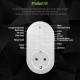 Smart Wifi ψηφιακός θερμοστάτης πρίζας EGER BHT 12W 16Α τύπου Suko με οθόνη λευκός
