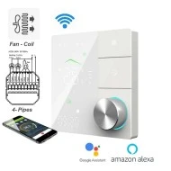 Smart WiFi ψηφιακός θερμοστάτης χωνευτός EGER BAC-18ELW W για 4-σωλήνιο σύστημα Fan-Coil 3-βαθμίδων λευκό Tuya Smart & Smart Life