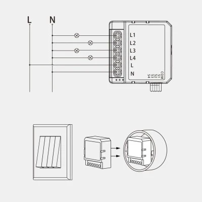 RF Smart Module Διακόπτης για Ρολά & Κουρτίνες (Tuya / Smart Life) CMS16-RF-1 WiFi