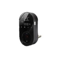 Smart Wifi ψηφιακός θερμοστάτης πρίζας EGER BHT 12B 16Α τύπου Suko με οθόνη μαύρος