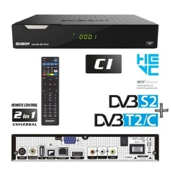 Δορυφορικός δέκτης EDISION piccollo s2+t2/c H.265/HEVC DVB-S/DVB-S2 με Card Reader και δύο tuner