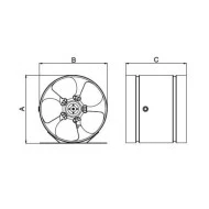 Εξαεριστήρας αεραγωγών airRoxy Arw Φ350 110W 230V 50Hz 1750m³/h 66dB 1400rpm