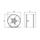 Εξαεριστήρας αεραγωγών airRoxy Arw Φ350 110W 230V 50Hz 1750m³/h 66dB 1400rpm