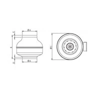 Ενδιάμεσος εξαεριστήρας αεραγωγών airRoxy Ard Φ160 125W 755m³/h 62dB 2430rpm Ενδιάμεσος εξαεριστήρας αεραγωγών airRoxy Ard Φ160 125W 755m³/h 62dB 2430rpm