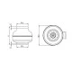 Ενδιάμεσος εξαεριστήρας αεραγωγών airRoxy Ard Φ100 62W 290m³/h 60dB 2400rpm