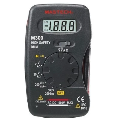 Πολύμετρο ψηφιακό MASTECH M300 με ενσωματωμένους ακροδέκτες και ωμική συνέχεια με buzzer