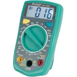 Πολύμετρο compact MT-1233C με μέτρηση θερμοκρασίας & δυνατότητα μέτρησης ωμικής συνέχειας με buzzer