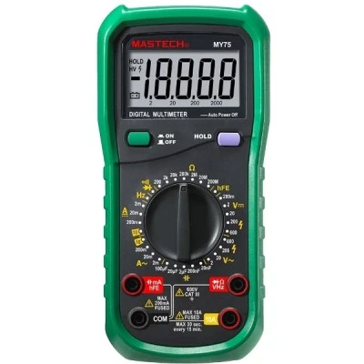 Ψηφιακό πολύμετρο MASTECH MY75 με μέτρηση συχνότητας, χωρητικότητας και ωμικής συνέχειας