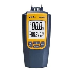 Μετρητής υγρασίας VA8040 ψηφιακός με ενσωματωμένο θερμόμετρο και αναγραφή της στάθμης μπαταρίας