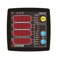 Όργανο πίνακος πολλαπλών ενδείξεων DKM-405 DTK με 4 display τριφασικό 96x96mm