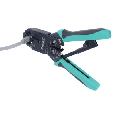 Πρέσσα τηλεφώνου μεταλλική Pro s kit CP-376K για 4P 6P και 8P με απογυμνωτή και καστάνια Πρέσσα τηλεφώνου μεταλλική Pro s kit CP-376K για 4P 6P και 8P με απογυμνωτή και καστάνια