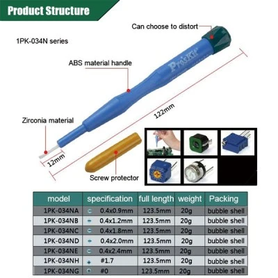 Κατσαβίδι συντονισμού κεραμικό (-) 0.4X0.9mm Pro s kit 1PK-034NA