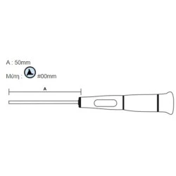 Κατσαβίδι ακριβείας (TRI) 00X50mm Pro s kit SD-081-TRI00 με περιστρεφόμενο βραχίονα & λαβές από TPR