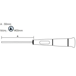 Κατσαβίδι ακριβείας (TRI) 1X50mm Pro s kit SD-081-TRI1 με περιστρεφόμενο βραχίονα & λαβές από TPR
