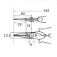 Μυτοτσίμπιδο μακρύ Pro s kit 1PK-102-E 145mm από ανθρακούχο χάλυβα και λαβές από αγώγιμο υλικό