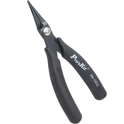 Μυτοτσίμπιδο μακρύ Pro s kit 1PK-102-E 145mm από ανθρακούχο χάλυβα και λαβές από αγώγιμο υλικό