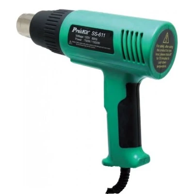 Πιστόλι θερμού αέρα SS611B Pro s kit με ακροφύσιο διαμέτρου 28mm & ρύθμιση θερμοκρασίας μέχρι 500°C