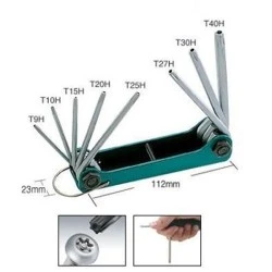 Σετ κατσαβιδιών TORX αναδίπλωσης Pro s kit 8PK-021L 8 τεμάχια