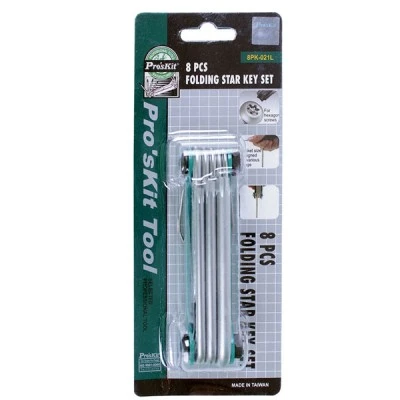 Σετ κατσαβιδιών TORX αναδίπλωσης Pro s kit 8PK-021L 8 τεμάχια