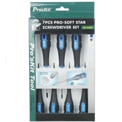Σετ κατσαβιδιών εργονομικό TORX 7 τεμάχια Pro s kit SD-2302 με μαγνητική μύτη ακριβείας Σετ κατσαβιδιών εργονομικό TORX 7 τεμάχια Pro s kit SD-2302 με μαγνητική μύτη ακριβείας