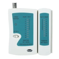 Τester δομημένης καλωδίωσης Pro s kit MT-7051N με BNC & αναγραφή ενδείξεων στην κεντρική μονάδα