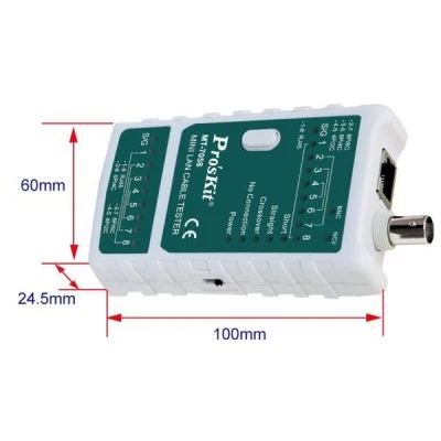 Tester Lan MINI Pro s kit MT-7058 με τηλεφωνική & BNC αποσπώμενο μικρών διαστάσεων