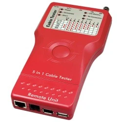 Tester LAN με τηλεφωνική & BNC & USB & FIREWIRE 12-25-058 με οπτικοακουστικές ενδείξεις σφάλματος