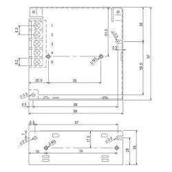 Τροφοδοτικό MEAN WELL 50W 24V 0-2.20A MINI RS50-24 για όλες τις χρήσεις