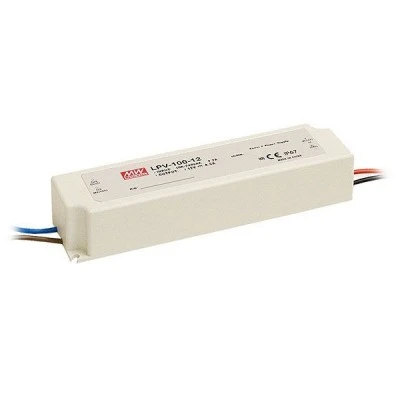 Τροφοδοτικό LPV100-12 MEAN WELL 100W 12V για ταινίες & λάμπες LED στεγανό IP67