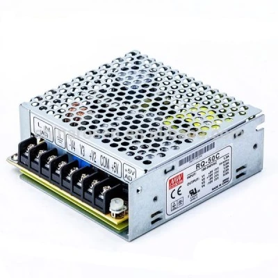 Τροφοδοτικό MEAN WELL mini RQ-50C 50W κλειστού τύπου τετραπλής εξόδου με test αντοχής κραδασμών 5G