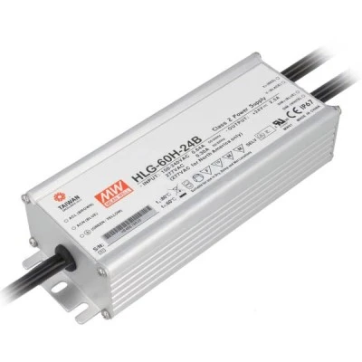 Τροφοδοτικό MEAN WELL HLG60H-24B 60W 24VDC για ταινίες & λάμπες LED στεγανό IP67