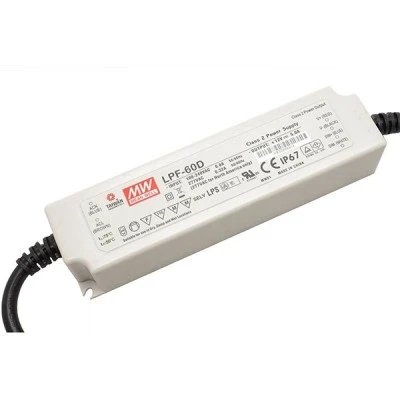 Τροφοδοτικό MEAN WELL LPF60-12 60W 12V DIM για ταινίες & λάμπες LED στεγανό IP67