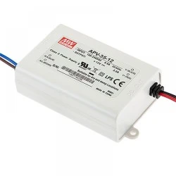 Τροφοδοτικό APV35-12 MEAN WELL 35W 12V για ταινίες & λάμπες LED πλαστικό στεγανό IP42