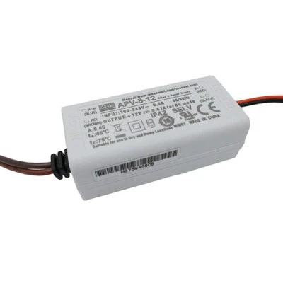 Τροφοδοτικό APV8-12 MEAN WELL 8W 12V για ταινίες & λάμπες LED πλαστικό στεγανό IP42 Τροφοδοτικό APV8-12 MEAN WELL 8W 12V για ταινίες & λάμπες LED πλαστικό στεγανό IP42