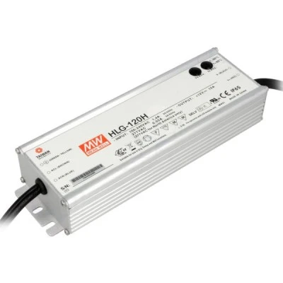 Τροφοδοτικό MEAN WELL HLG120H-24B 120W 24V στεγανό IP67 για λάμπες & ταινίες LED