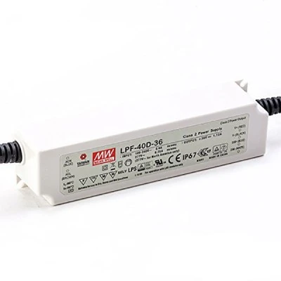 Τροφοδοτικό MEAN WELL LPF40D-36 40W 36VDC DIM για ταινίες & λάμπες LED στεγανό IP67
