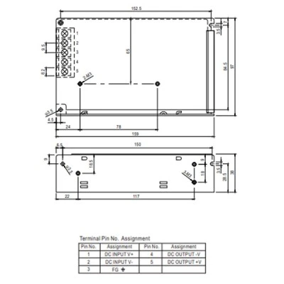 Μετατροπέας converter DC/DC 50W/19-36V/5V/10A SD50B-5 MEAN WELL