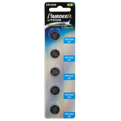 Μπαταρία λιθίου κουμπί Pairdeer 3V CR1620 70mAh σε Blister PRD 5 τεμαχίων