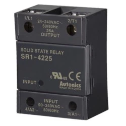 Μονοφασικό AUTONICS SR1-4225 ρελέ (SOLID STATE RELAY) 25A 90-240VAC INPUT