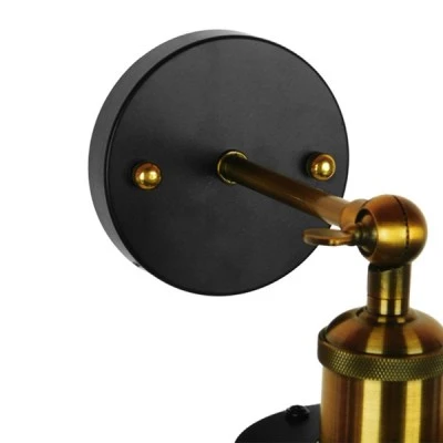 GloboStar® CATEL 01054 Vintage Industrial Φωτιστικό Τοίχου Απλίκα Μονόφωτο Μαύρο Μεταλλικό Πλέγμα Φ15 x Μ26 x Π15 x Υ30cm