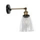 GloboStar® LYDIA 01071 Vintage Φωτιστικό Τοίχου Απλίκα Μονόφωτο Χρυσό Μεταλλικό με Γυάλινη Καμπάνα Φ14 x Μ25.5 x Π14.5 x Υ29.5cm
