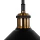 GloboStar® ANBET 01121 Vintage Φωτιστικό Τοίχου - Απλίκα Μονόφωτο 1 x E27 AC 220-240V IP20 - Μ26 x Π38 x Υ27cm - Μαύρο Μεταλλικό με Καπέλο