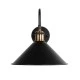 GloboStar® ANBET 01121 Vintage Φωτιστικό Τοίχου - Απλίκα Μονόφωτο 1 x E27 AC 220-240V IP20 - Μ26 x Π38 x Υ27cm - Μαύρο Μεταλλικό με Καπέλο