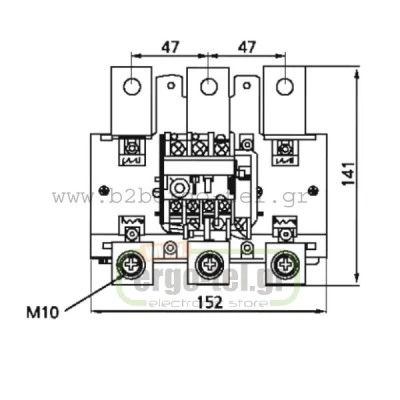 Θερμικό προστασίας KRIPAL UKH-220 κλάσης 10 από 85Α έως 125Α για ρελέ 90KW-132KW τύπου LG Θερμικό προστασίας KRIPAL UKH-220 κλάσης 10 από 85Α έως 125Α για ρελέ 90KW-132KW τύπου LG